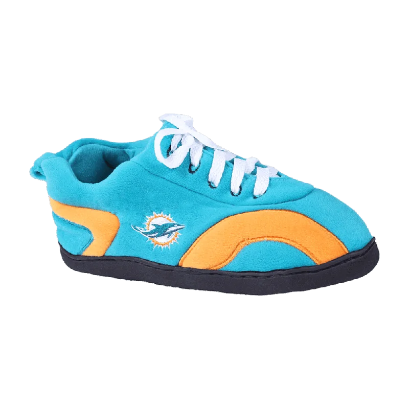 Women's Slippers with a Quilted Pattern in Gray for Added StyleMiami Dolphins All Around Women's Slippers with a Quilted Pattern in Gray for Added StyleMiami Dolphins All Around