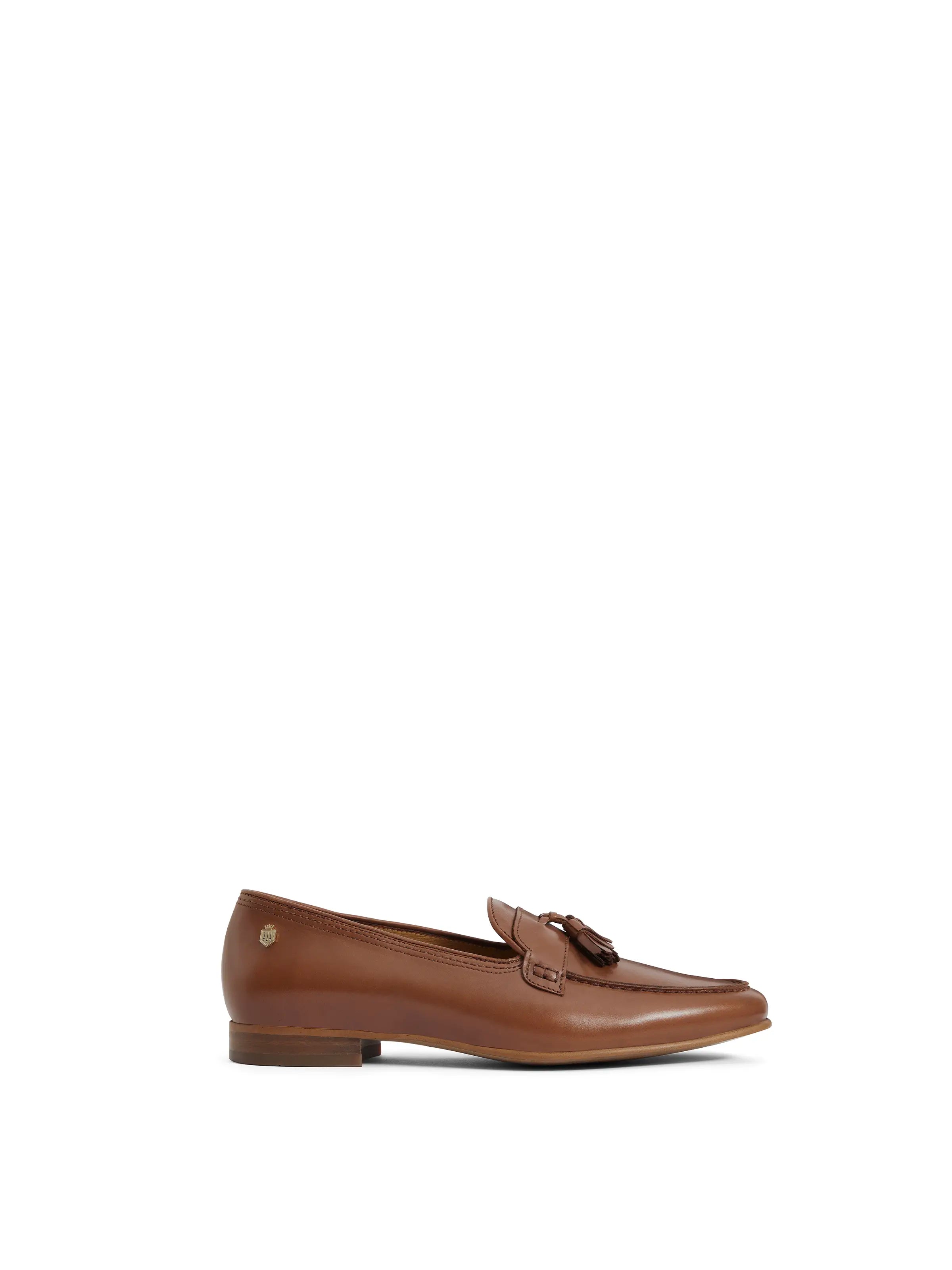 Sustainable Women's Recycled Material Loafers in Gray for Eco - Conscious ShoppersLa Rochelle - Tan Leather Sustainable Women's Recycled Material Loafers in Gray for Eco - Conscious ShoppersLa Rochelle - Tan Leather