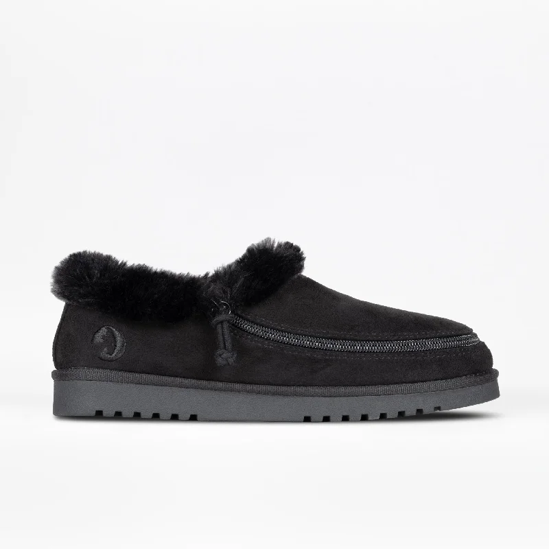 Women's Slippers with a Built - in Heel in Black for a Slightly Elevated Look Women's Black BILLY Cozy Slipper Women's Slippers with a Built - in Heel in Black for a Slightly Elevated Look Women's Black BILLY Cozy Slipper