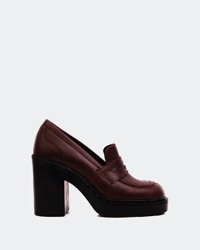 Women's Premium Leather Tassel Loafers in Dark Brown for a Classic Office Look Allington Brown Leather Women's Premium Leather Tassel Loafers in Dark Brown for a Classic Office Look Allington Brown Leather