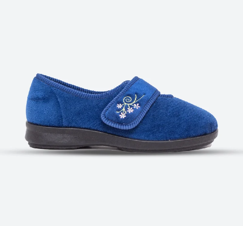 Women's Leather Slippers with a Hand - Stitched Design in Burgundy for Durability Womens Wide Fit DB Caroline Slippers Women's Leather Slippers with a Hand - Stitched Design in Burgundy for Durability Womens Wide Fit DB Caroline Slippers