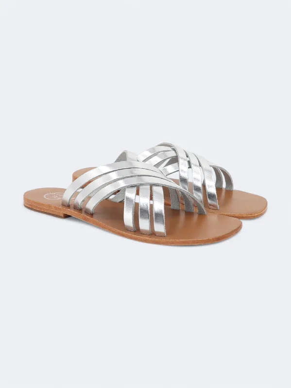 Women's Slippers with a Built - in Heel in Black for a Slightly Elevated Look Women's Textured Slippers,Silver Women's Slippers with a Built - in Heel in Black for a Slightly Elevated Look Women's Textured Slippers,Silver