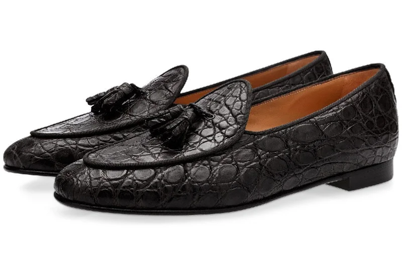 Women's Backless Slippers with a Furry Trim in Light Pink for a Cute and Casual Look TANGERINE 2 CAYMAN BLACK BELGIAN LOAFERS Women's Backless Slippers with a Furry Trim in Light Pink for a Cute and Casual Look TANGERINE 2 CAYMAN BLACK BELGIAN LOAFERS