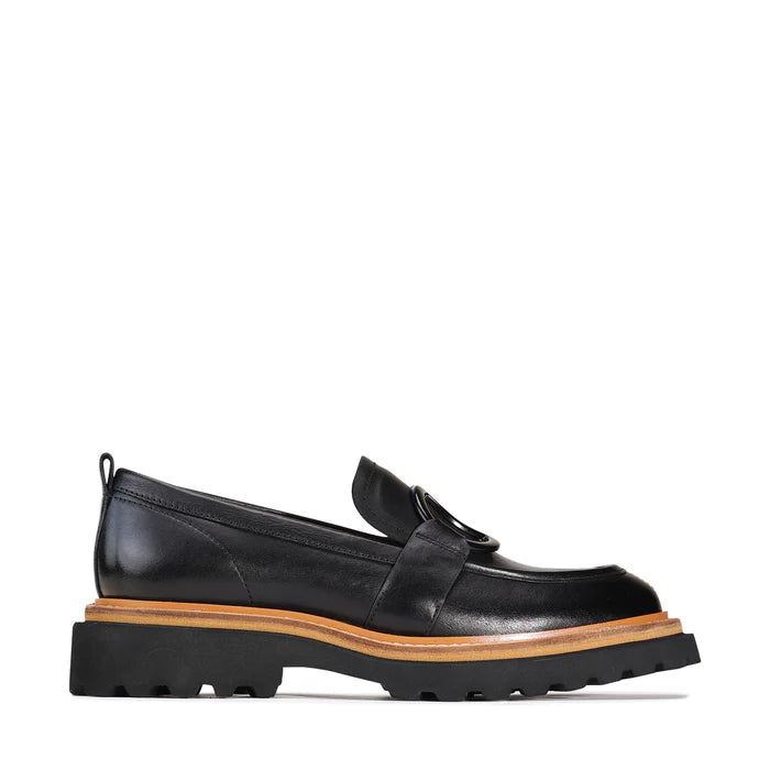Women's Premium Leather Tassel Loafers in Dark Brown for a Classic Office Look EOS Abbi Black Women's Premium Leather Tassel Loafers in Dark Brown for a Classic Office Look EOS Abbi Black