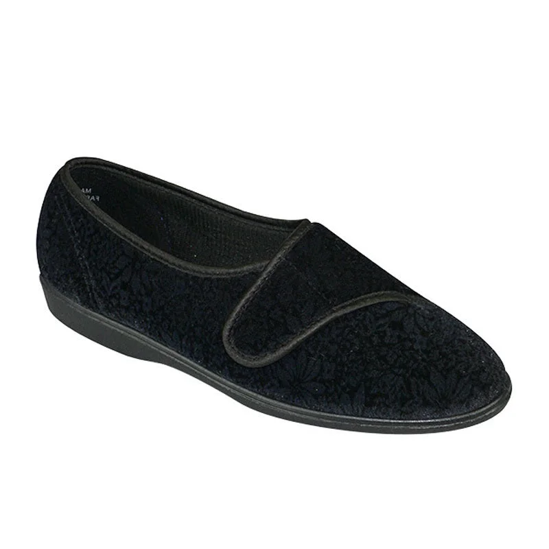 Women's Backless Slippers with a Furry Trim in Light Pink for a Cute and Casual Look Women's Emma Velcro Slipper Women's Backless Slippers with a Furry Trim in Light Pink for a Cute and Casual Look Women's Emma Velcro Slipper