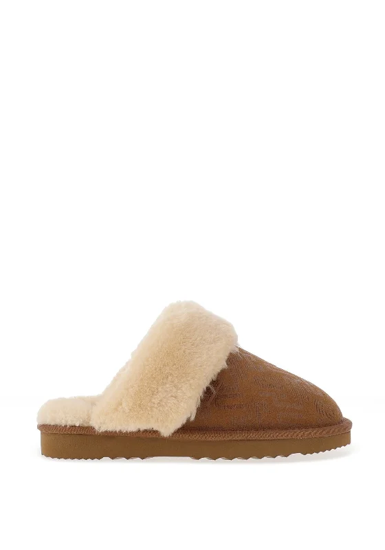 Women's Faux Fur Lined Slippers with Memory Foam Insoles in Pink for Cozy Nights Yukon Canada Albert Abstract Print Slippers, Chestnut Women's Faux Fur Lined Slippers with Memory Foam Insoles in Pink for Cozy Nights Yukon Canada Albert Abstract Print Slippers, Chestnut