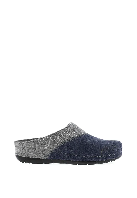 Women's Knitted Cable Pattern Slippers with a Non - Slip Sole in Cream for Indoor Comfort Rohde Womens Wool Diamante Embellished Mule Slippers, Navy Women's Knitted Cable Pattern Slippers with a Non - Slip Sole in Cream for Indoor Comfort Rohde Womens Wool Diamante Embellished Mule Slippers, Navy