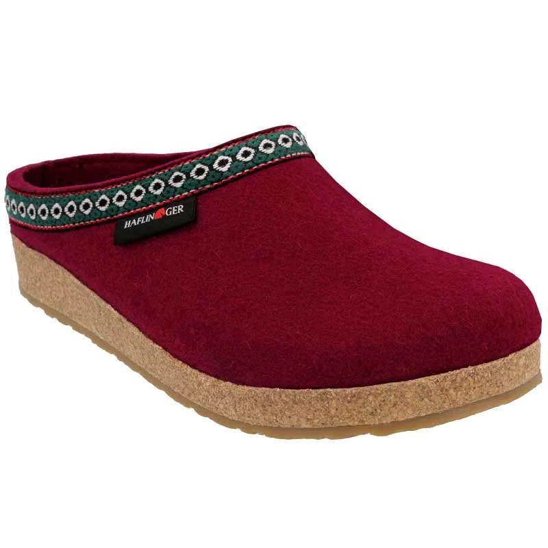 Women's Backless Slippers with a Furry Trim in Light Pink for a Cute and Casual Look Haflinger Classic GZ Bordo Women's Backless Slippers with a Furry Trim in Light Pink for a Cute and Casual Look Haflinger Classic GZ Bordo