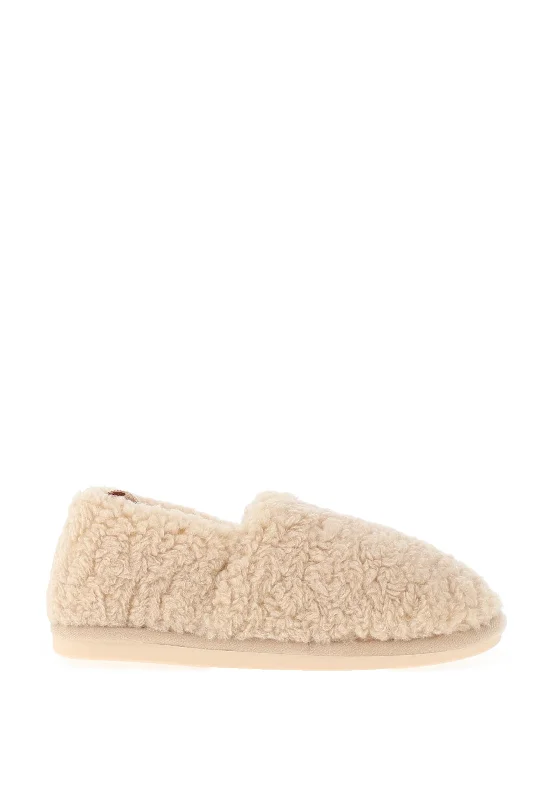 Women's Backless Slippers with a Furry Trim in Light Pink for a Cute and Casual Look Lunar Elegance Charmaine Memory Foam Slippers, Beige Women's Backless Slippers with a Furry Trim in Light Pink for a Cute and Casual Look Lunar Elegance Charmaine Memory Foam Slippers, Beige