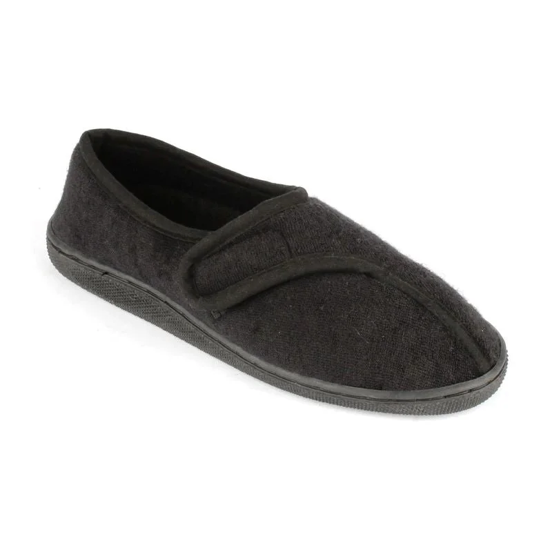 Women's Moccasin - Style Slippers with Fringe Detail in Brown for a Rustic Look Womens Melissa Velcro Terry Slipper Women's Moccasin - Style Slippers with Fringe Detail in Brown for a Rustic Look Womens Melissa Velcro Terry Slipper