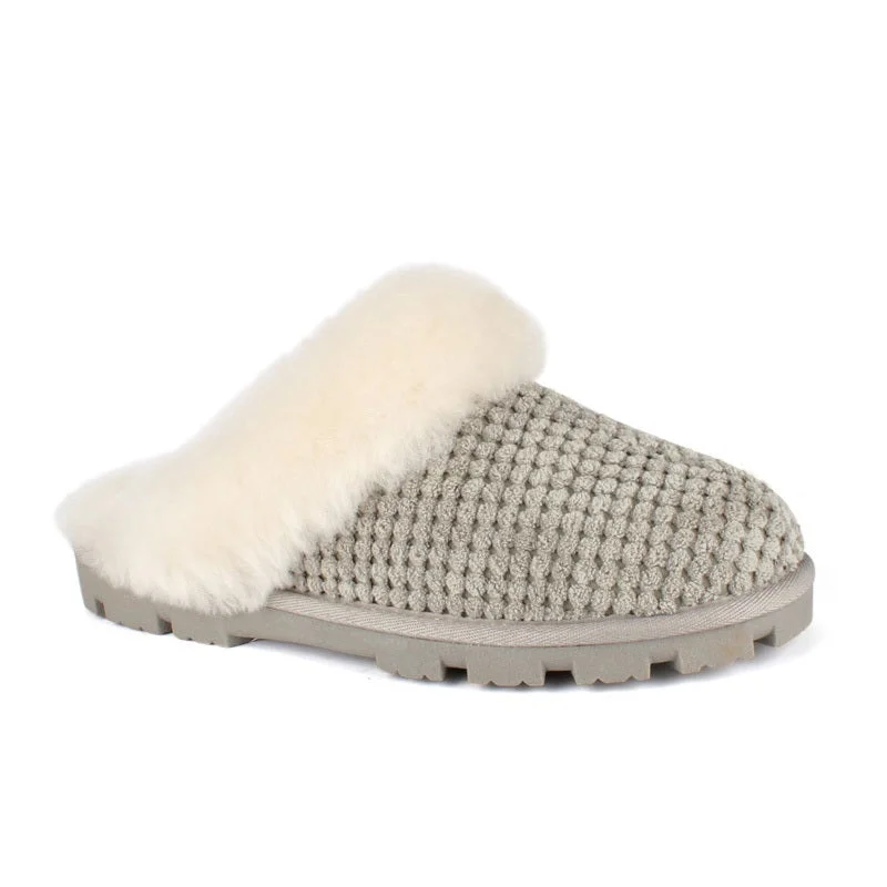 Women's Shearling Lined Slippers with a Fleece Upper in Tan for Ultimate Warmth Women's Elsa Fabric Clog Women's Shearling Lined Slippers with a Fleece Upper in Tan for Ultimate Warmth Women's Elsa Fabric Clog