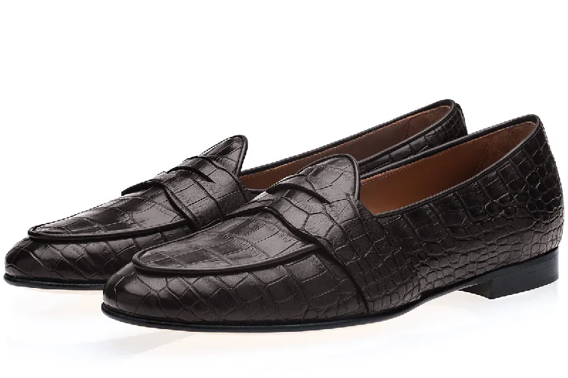 Women's Backless Slippers with a Furry Trim in Light Pink for a Cute and Casual Look TANGERINE 9 CROCODILE COCOA BELGIAN LOAFERS Women's Backless Slippers with a Furry Trim in Light Pink for a Cute and Casual Look TANGERINE 9 CROCODILE COCOA BELGIAN LOAFERS