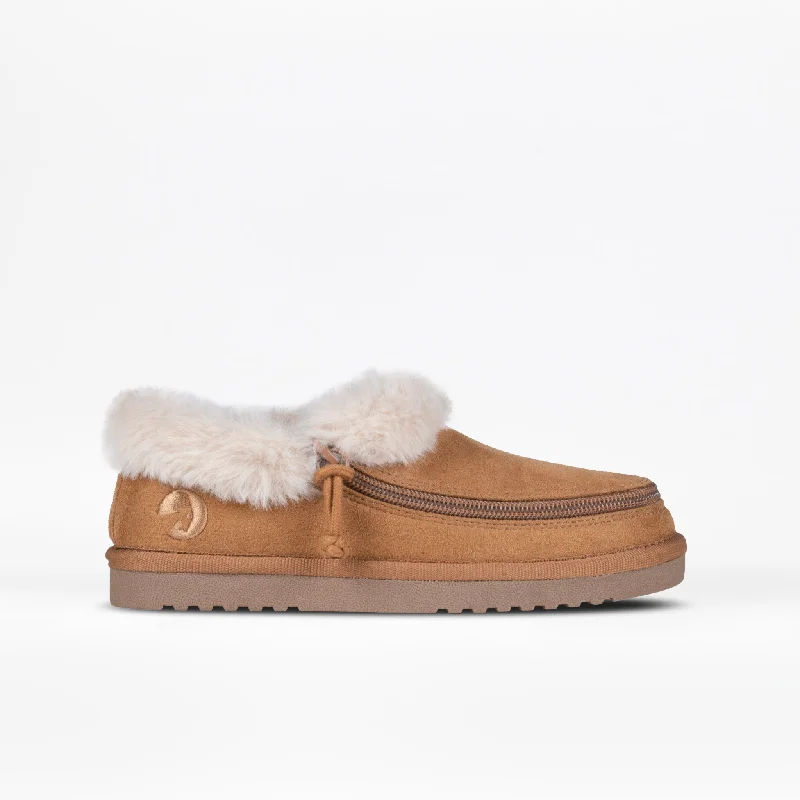 Women's Slippers with a Built - in Heel in Black for a Slightly Elevated Look Chestnut BILLY Cozy Slipper Women's Slippers with a Built - in Heel in Black for a Slightly Elevated Look Chestnut BILLY Cozy Slipper