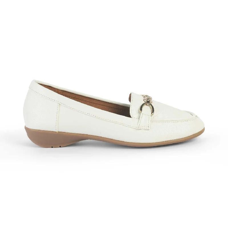 Women's Metallic Foil - Finish Loafers in Gold for a Glamorous Night Out Tresmode Moro White Women's Casual Loafers Women's Metallic Foil - Finish Loafers in Gold for a Glamorous Night Out Tresmode Moro White Women's Casual Loafers