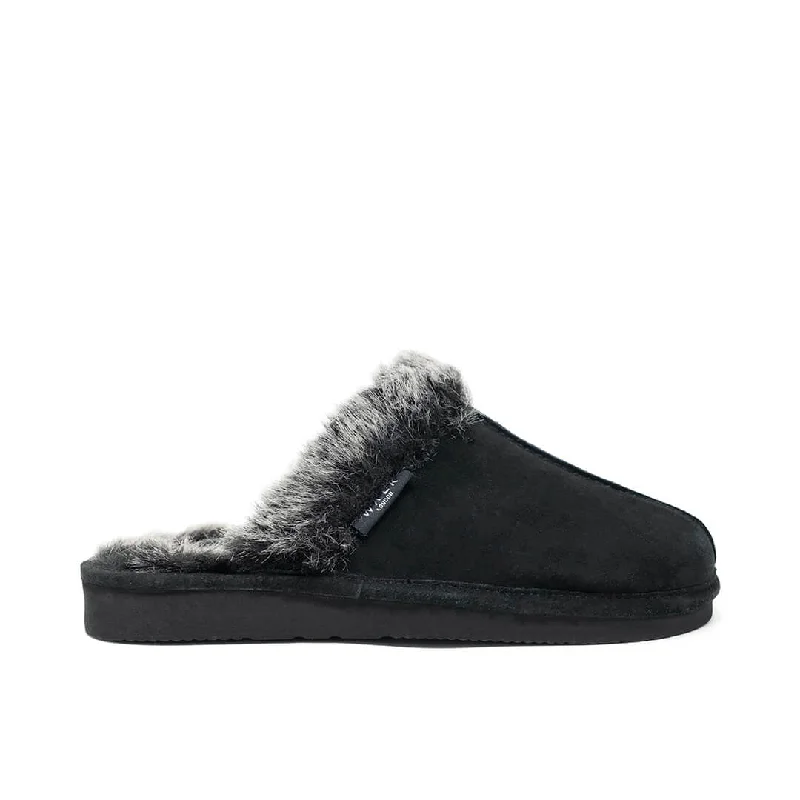 Women's Slippers with a Built - in Heel in Black for a Slightly Elevated Look Isla Slipper Women's Slippers with a Built - in Heel in Black for a Slightly Elevated Look Isla Slipper