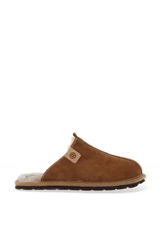 Women's Leather Slippers with a Hand - Stitched Design in Burgundy for Durability Rohde Womens Suede Fleece Lined Slippers, Tan Women's Leather Slippers with a Hand - Stitched Design in Burgundy for Durability Rohde Womens Suede Fleece Lined Slippers, Tan