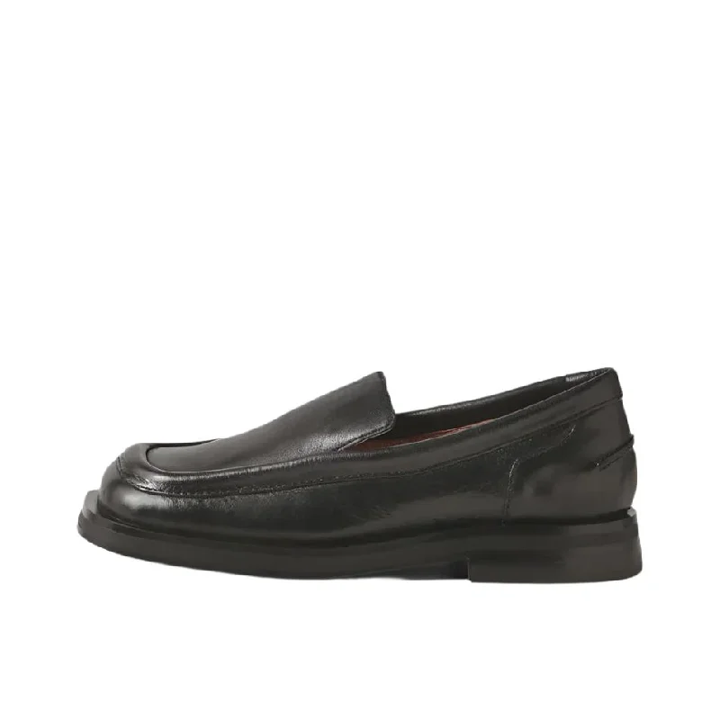 Women's Premium Leather Tassel Loafers in Dark Brown for a Classic Office Look Mollini Penelopy Black Leather Loafers - LAST PAIR size 39 Women's Premium Leather Tassel Loafers in Dark Brown for a Classic Office Look Mollini Penelopy Black Leather Loafers - LAST PAIR size 39