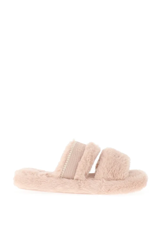 Women's Leather Slippers with a Hand - Stitched Design in Burgundy for Durability Tommy Hilfiger Fur Basics Slippers, Pink Women's Leather Slippers with a Hand - Stitched Design in Burgundy for Durability Tommy Hilfiger Fur Basics Slippers, Pink