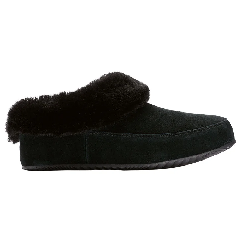 Women's Slippers with a Built - in Heel in Black for a Slightly Elevated Look Sorel Coffee Run Slipper Black/Sea Salt (Women's) Women's Slippers with a Built - in Heel in Black for a Slightly Elevated Look Sorel Coffee Run Slipper Black/Sea Salt (Women's)