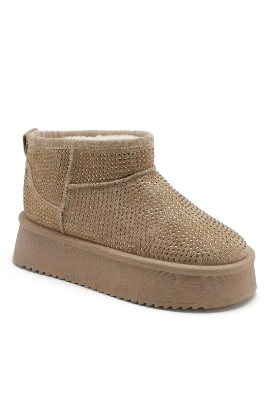 Women's Slippers with a Built - in Heel in Black for a Slightly Elevated Look DARCY DIAMANTE CAMEL ULTRA PLATFORM ANKLE SLIPPER BOOTS Women's Slippers with a Built - in Heel in Black for a Slightly Elevated Look DARCY DIAMANTE CAMEL ULTRA PLATFORM ANKLE SLIPPER BOOTS