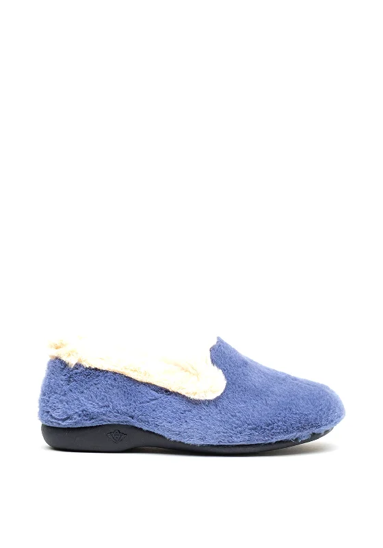 Women's Gel - Cushioned Slippers with a Soft Sole in Blue for All - Day Comfort Lunar Fluffy Rubber Sole Slippers, Blue Women's Gel - Cushioned Slippers with a Soft Sole in Blue for All - Day Comfort Lunar Fluffy Rubber Sole Slippers, Blue
