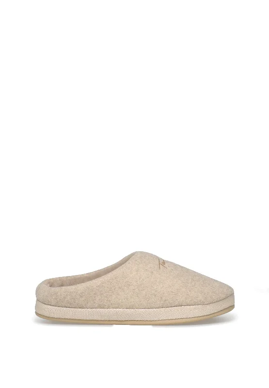 Women's Shearling Lined Slippers with a Fleece Upper in Tan for Ultimate Warmth Tommy Hilfiger Womens Felt Slippers, Beige Heather Women's Shearling Lined Slippers with a Fleece Upper in Tan for Ultimate Warmth Tommy Hilfiger Womens Felt Slippers, Beige Heather