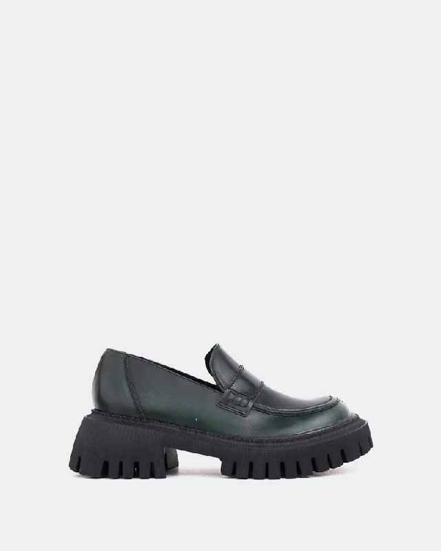 Women's Cashmere - Lined Loafers in Burgundy for Warmth in Winter Derulo Green Leather Women's Cashmere - Lined Loafers in Burgundy for Warmth in Winter Derulo Green Leather