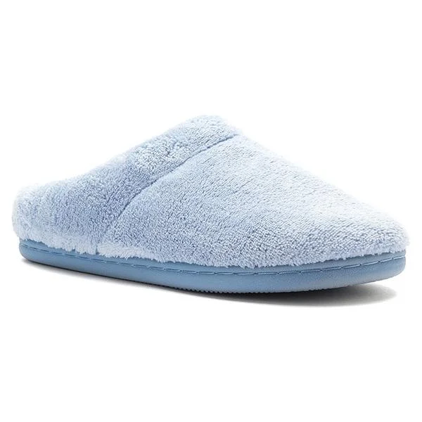 Women's Gel - Cushioned Slippers with a Soft Sole in Blue for All - Day Comfort Tempur-Pedic Windsock Slipper Light Blue Terrycloth (Women's) Women's Gel - Cushioned Slippers with a Soft Sole in Blue for All - Day Comfort Tempur-Pedic Windsock Slipper Light Blue Terrycloth (Women's)