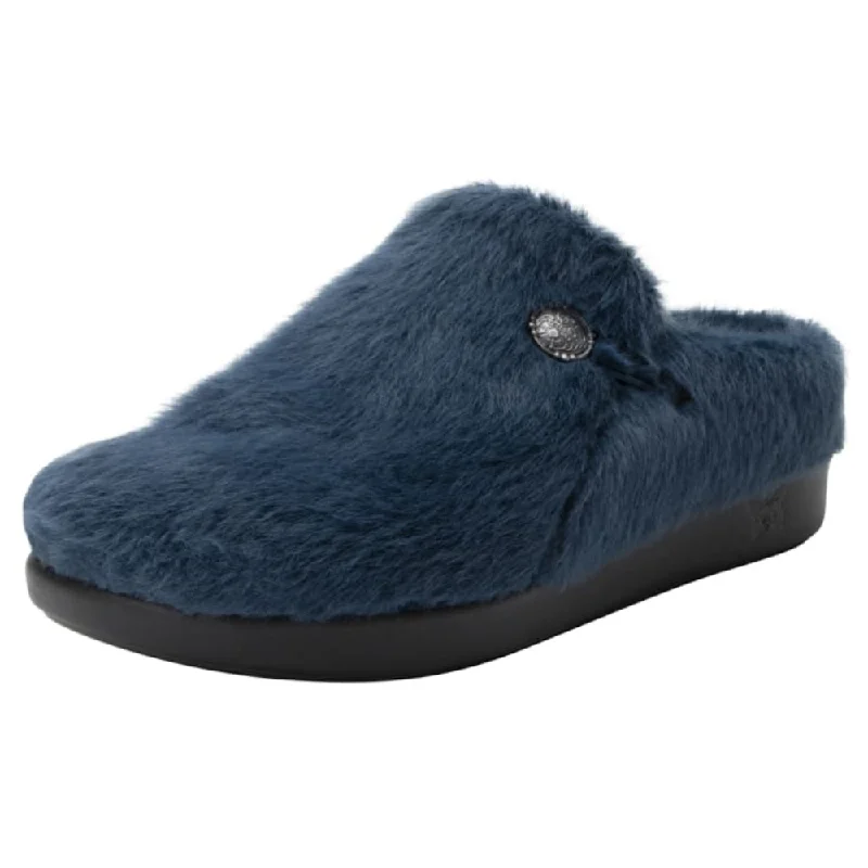 Women's Ballet Flat - Style Slippers with a Rhinestone Embellishment in Silver for a Glamorous Touch Alegria Loungeree Prussian Blue Slipper (Women's) Women's Ballet Flat - Style Slippers with a Rhinestone Embellishment in Silver for a Glamorous Touch Alegria Loungeree Prussian Blue Slipper (Women's)