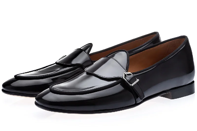 Women's Slippers with a Built - in Heel in Black for a Slightly Elevated Look TANGERINE 15.1 BRUSHED BLACK BELGIAN LOAFERS Women's Slippers with a Built - in Heel in Black for a Slightly Elevated Look TANGERINE 15.1 BRUSHED BLACK BELGIAN LOAFERS