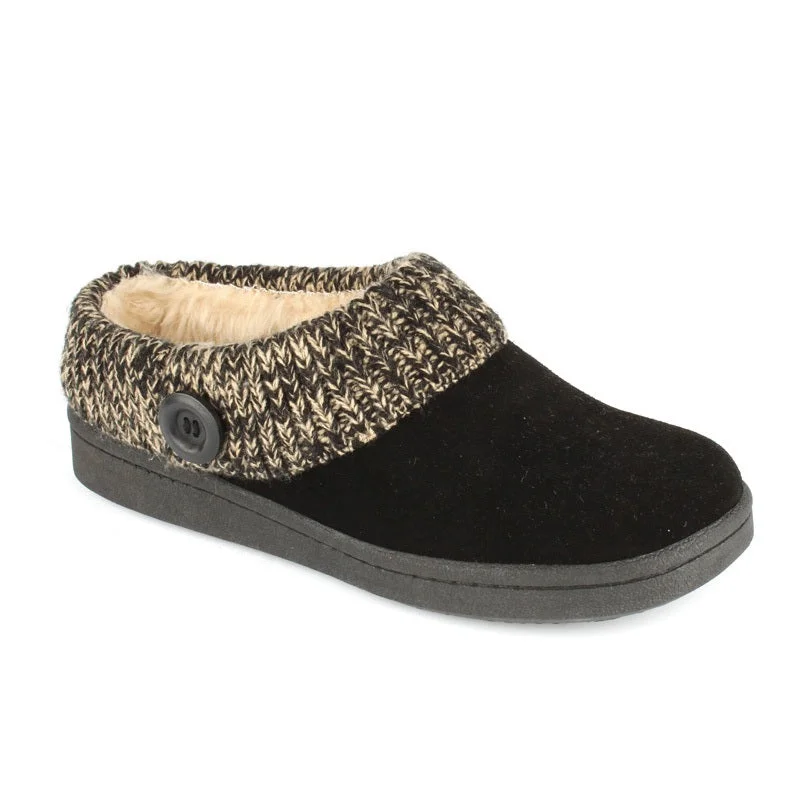 Women's Ballet Flat - Style Slippers with a Rhinestone Embellishment in Silver for a Glamorous Touch Womens Carrie Sweater Top Slipper Women's Ballet Flat - Style Slippers with a Rhinestone Embellishment in Silver for a Glamorous Touch Womens Carrie Sweater Top Slipper