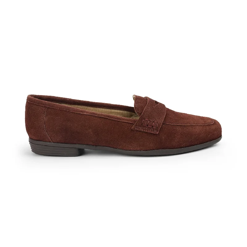 Women's Embroidered Floral Pattern Loafers in Beige for a Spring - Inspired Outfit Tresmode Suave Wine Women's Casual Loafers