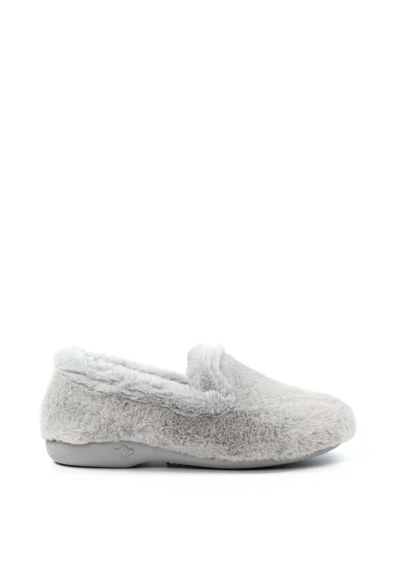 Women's Gel - Cushioned Slippers with a Soft Sole in Blue for All - Day Comfort Lunar Elegance Frito Mink Faux Fur Slippers, Grey Women's Gel - Cushioned Slippers with a Soft Sole in Blue for All - Day Comfort Lunar Elegance Frito Mink Faux Fur Slippers, Grey