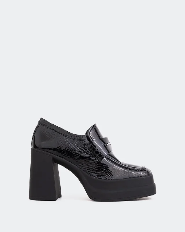 Women's Cashmere - Lined Loafers in Burgundy for Warmth in Winter Lungara Black Naplack Women's Cashmere - Lined Loafers in Burgundy for Warmth in Winter Lungara Black Naplack
