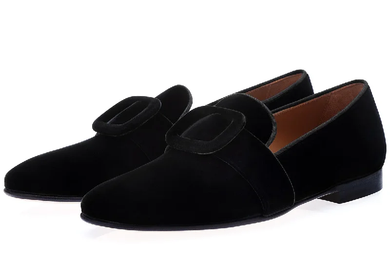 Women's Gel - Cushioned Slippers with a Soft Sole in Blue for All - Day Comfort SAVOY VELOUR BLACK SLIPPERS Women's Gel - Cushioned Slippers with a Soft Sole in Blue for All - Day Comfort SAVOY VELOUR BLACK SLIPPERS