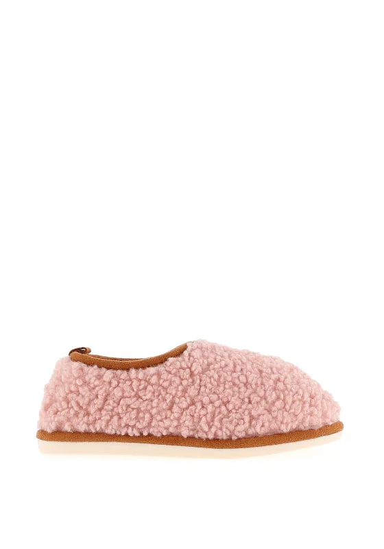Women's Ballet Flat - Style Slippers with a Rhinestone Embellishment in Silver for a Glamorous Touch Lunar Lorella Sherling Slipper, Pink Women's Ballet Flat - Style Slippers with a Rhinestone Embellishment in Silver for a Glamorous Touch Lunar Lorella Sherling Slipper, Pink