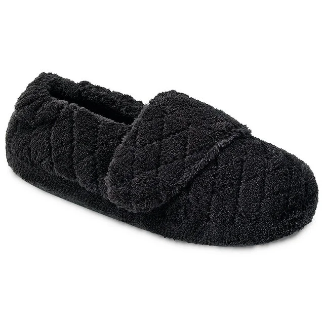 Women's Leather Slippers with a Hand - Stitched Design in Burgundy for Durability Acorn Spa Wrap Slippers in Black (Women's) Women's Leather Slippers with a Hand - Stitched Design in Burgundy for Durability Acorn Spa Wrap Slippers in Black (Women's)