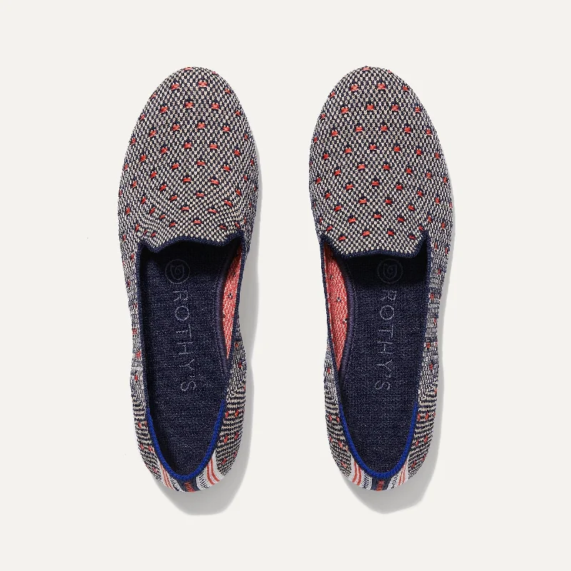 Women's Geometric - Patterned Loafers in Multicolor for a Fashion - Forward Look The Loafer - Coral Dot Women's Geometric - Patterned Loafers in Multicolor for a Fashion - Forward Look The Loafer - Coral Dot