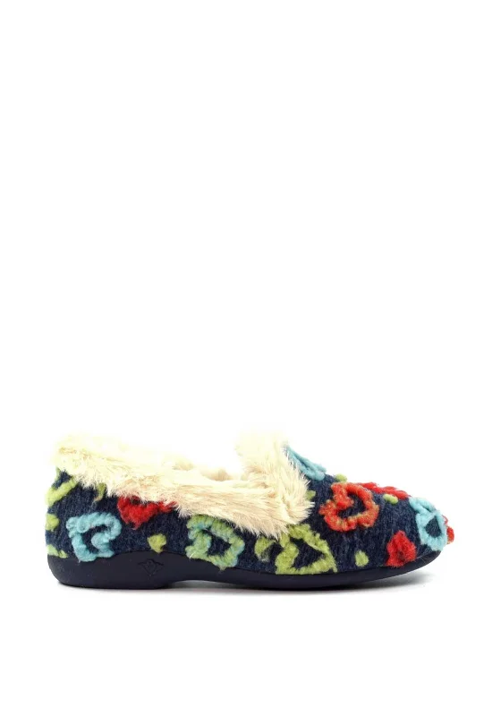 Women's Leather Slippers with a Hand - Stitched Design in Burgundy for Durability Lunar Elegance Truffle Heart Print Slippers, Blue Women's Leather Slippers with a Hand - Stitched Design in Burgundy for Durability Lunar Elegance Truffle Heart Print Slippers, Blue
