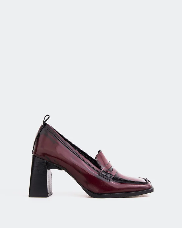 Women's Cashmere - Lined Loafers in Burgundy for Warmth in Winter Swanky Burgundy