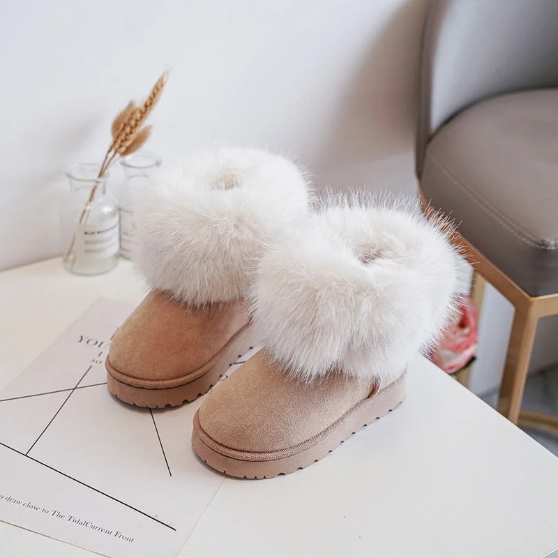Women's Leather Slippers with a Hand - Stitched Design in Burgundy for Durability MINI KIDS TAMMY BEIGE PLATFORM FAUX FUR ANKLE SLIPPER BOOTS Women's Leather Slippers with a Hand - Stitched Design in Burgundy for Durability MINI KIDS TAMMY BEIGE PLATFORM FAUX FUR ANKLE SLIPPER BOOTS