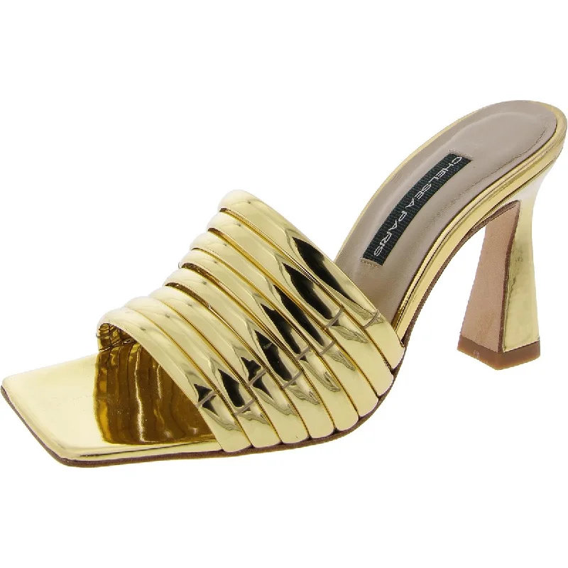 Sustainable Women's Recycled Material Sandals in Beige for Eco - Conscious ShoppersAce Womens Metallic Strappy Mule Sandals Sustainable Women's Recycled Material Sandals in Beige for Eco - Conscious ShoppersAce Womens Metallic Strappy Mule Sandals