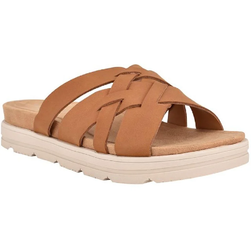 Women's Leather - Strapped Sandals with a Braided Detail in Brown for a Rustic AppealEasy Spirit Womens Star Padded Insole Flat Sandals Women's Leather - Strapped Sandals with a Braided Detail in Brown for a Rustic AppealEasy Spirit Womens Star Padded Insole Flat Sandals