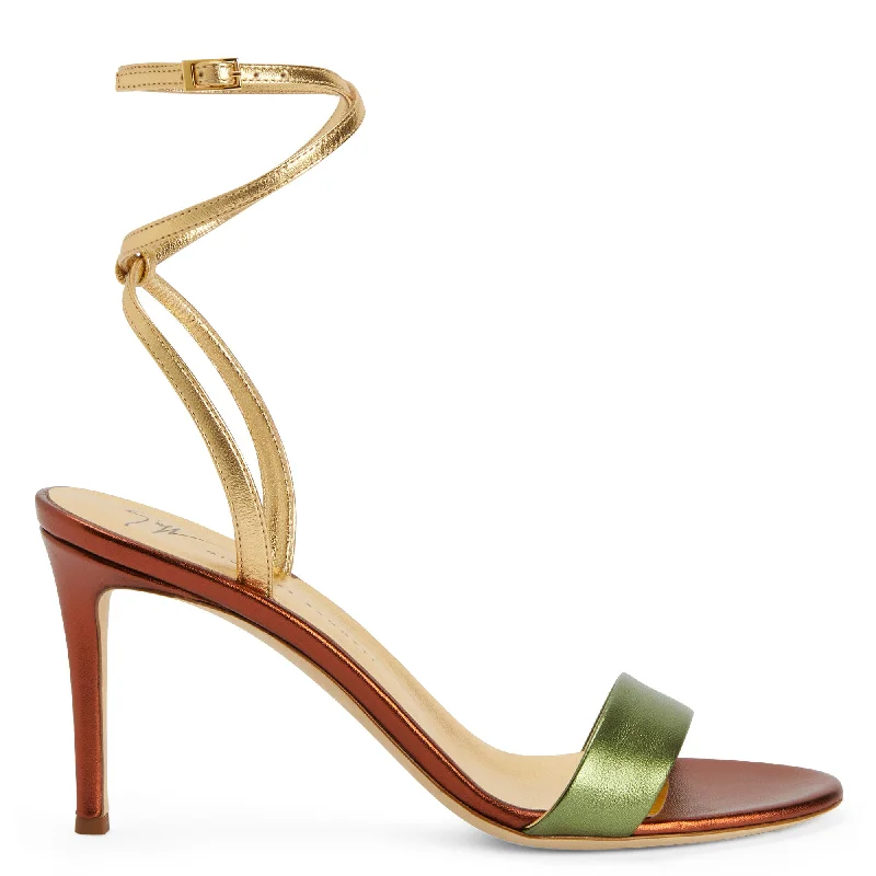 Women's Sandals with a Glitter - Coated Strap in Gold for a Sparkly Summer Outfit Anti - Slip Women's Sandals with a Grooved Sole in Green for Outdoor AdventuresGiuseppe Zanotti Erwan Women's Sandals with a Glitter - Coated Strap in Gold for a Sparkly Summer Outfit Anti - Slip Women's Sandals with a Grooved Sole in Green for Outdoor AdventuresGiuseppe Zanotti Erwan