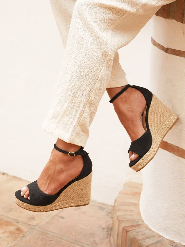 Women's Cork - Soled Espadrille Sandals with a Rope - Trimmed Upper in Navy for a Summer Vibe Women's Sandals with a Wedge Heel and a Tassel Detail in Orange for a Trendy LookGRACIO Women's Cork - Soled Espadrille Sandals with a Rope - Trimmed Upper in Navy for a Summer Vibe Women's Sandals with a Wedge Heel and a Tassel Detail in Orange for a Trendy LookGRACIO