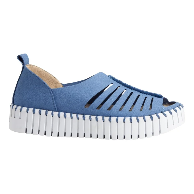 Elastic - Strap Women's Sandals with a Padded Toe in Teal for Easy On - and - OffElastic - Strap Women's Sandals with a Padded Toe in Teal for Easy On - and - OffIlse Jacobsen Women's Tulip 9376 Light Regatta