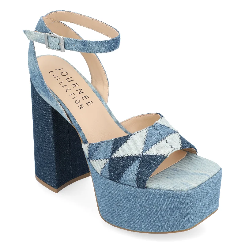 Child - Friendly Women's Sandals with a Secure Buckle in Purple for Moms on the GoJournee Collection Women's Tru Comfort Foam Asherby Sandals Child - Friendly Women's Sandals with a Secure Buckle in Purple for Moms on the GoJournee Collection Women's Tru Comfort Foam Asherby Sandals