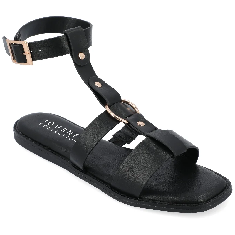 Elastic - Strap Women's Sandals with a Padded Toe in Teal for Easy On - and - OffElastic - Strap Women's Sandals with a Padded Toe in Teal for Easy On - and - OffJournee Collection Women's Tru Comfort Foam Eleanora Sandal