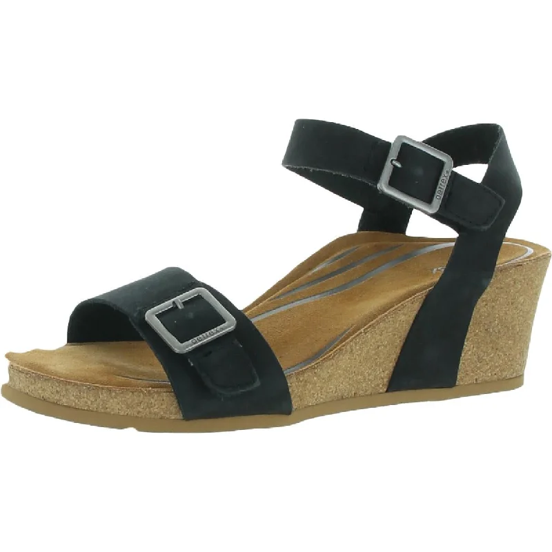 Women's Cork - Soled Espadrille Sandals with a Rope - Trimmed Upper in Navy for a Summer VibeLexa Womens Leather Open Toe Wedge Sandals Women's Cork - Soled Espadrille Sandals with a Rope - Trimmed Upper in Navy for a Summer VibeLexa Womens Leather Open Toe Wedge Sandals