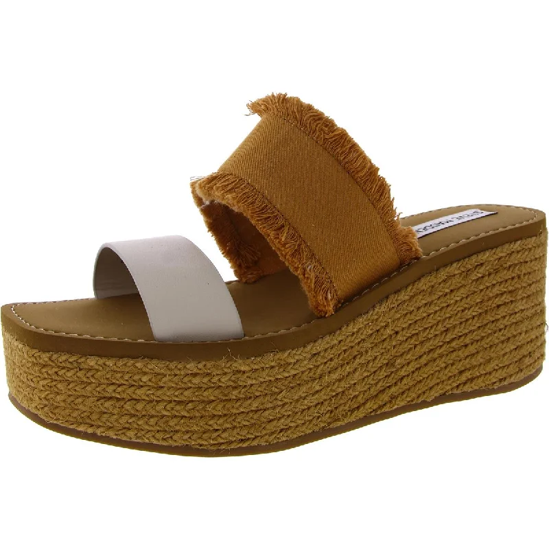Women's Cork - Soled Espadrille Sandals with a Rope - Trimmed Upper in Navy for a Summer VibeSteve Madden Womens Mindy Leather Fringe Block Heel Women's Cork - Soled Espadrille Sandals with a Rope - Trimmed Upper in Navy for a Summer VibeSteve Madden Womens Mindy Leather Fringe Block Heel